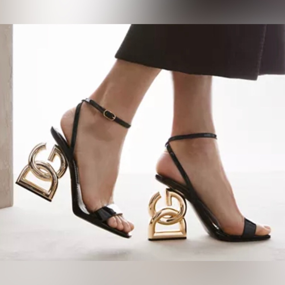 Dolce & Gabbana Black and Gold Heels - Picture 7 of 16